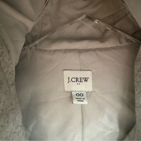 J. Crew Vail Parka Wool Blend Coat Light Grey Size 00 - Picture 6 of 11